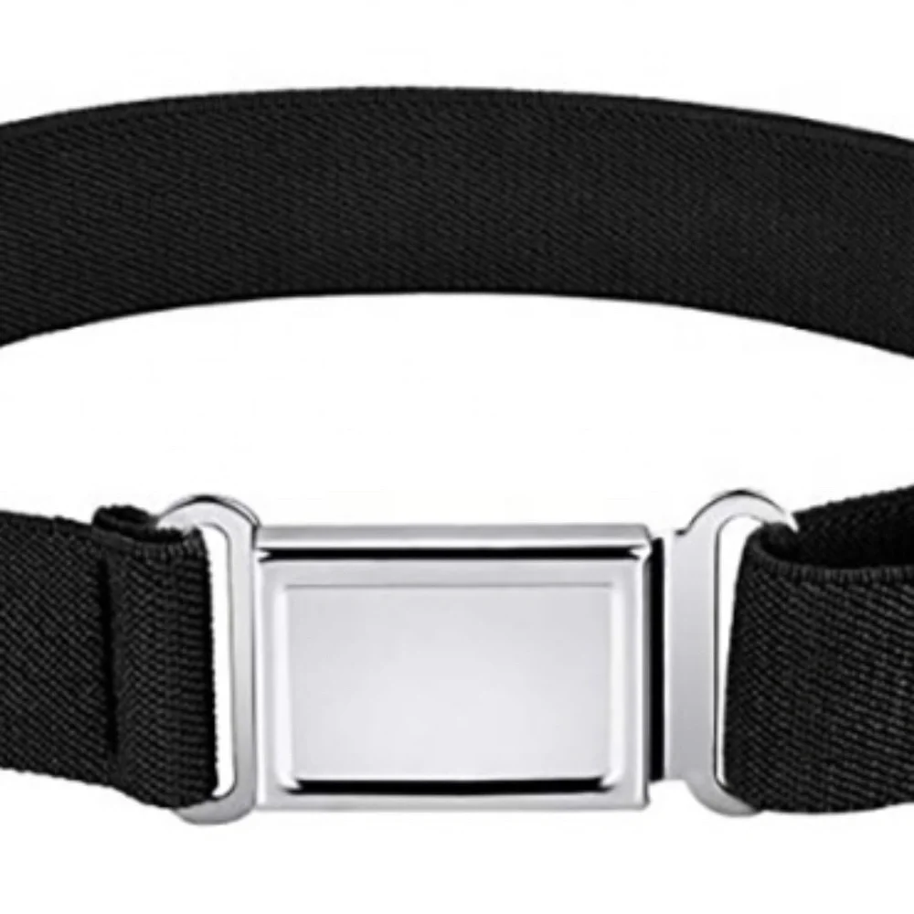 Black Stretch belt with magnetic buckle - Picture 1 of 4